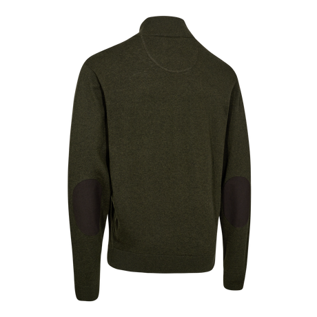 Harrington Stickad tröja med dragkedja i halsen - Forest Ember Melange – Deerhunter