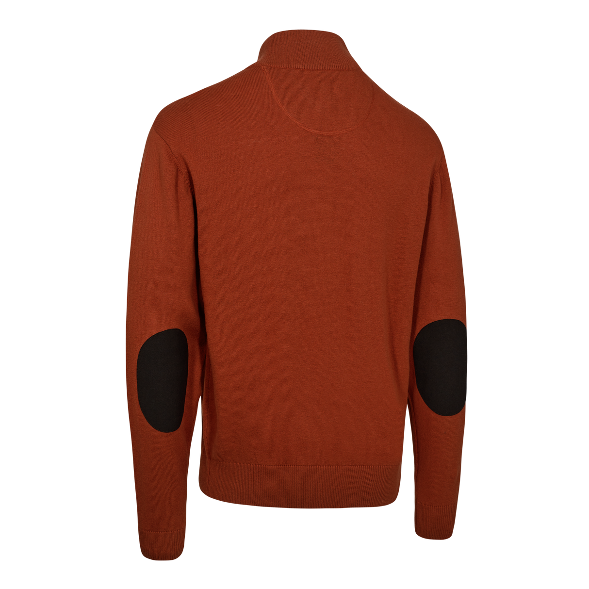 Harrington Stickad tröja med dragkedja i halsen Oak Rust Melange - Deerhunter