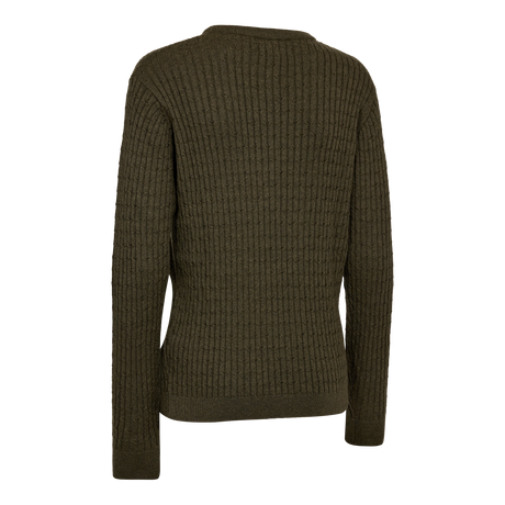 Lady Harrington Kabelstickad Tröja - Forest Ember Melange – Deerhunter