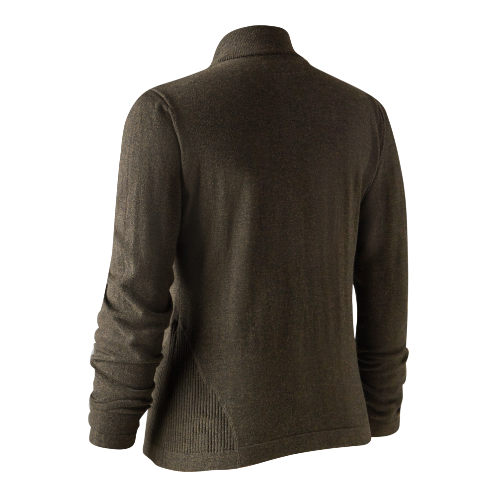 Lady Darlington Stickad Cardigan Mörk Elm - Deerhunter