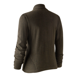 Lady Darlington Stickad Cardigan Mörk Elm - Deerhunter