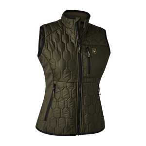 Lady Mossdale quiltad väst Forest Green - Deerhunter