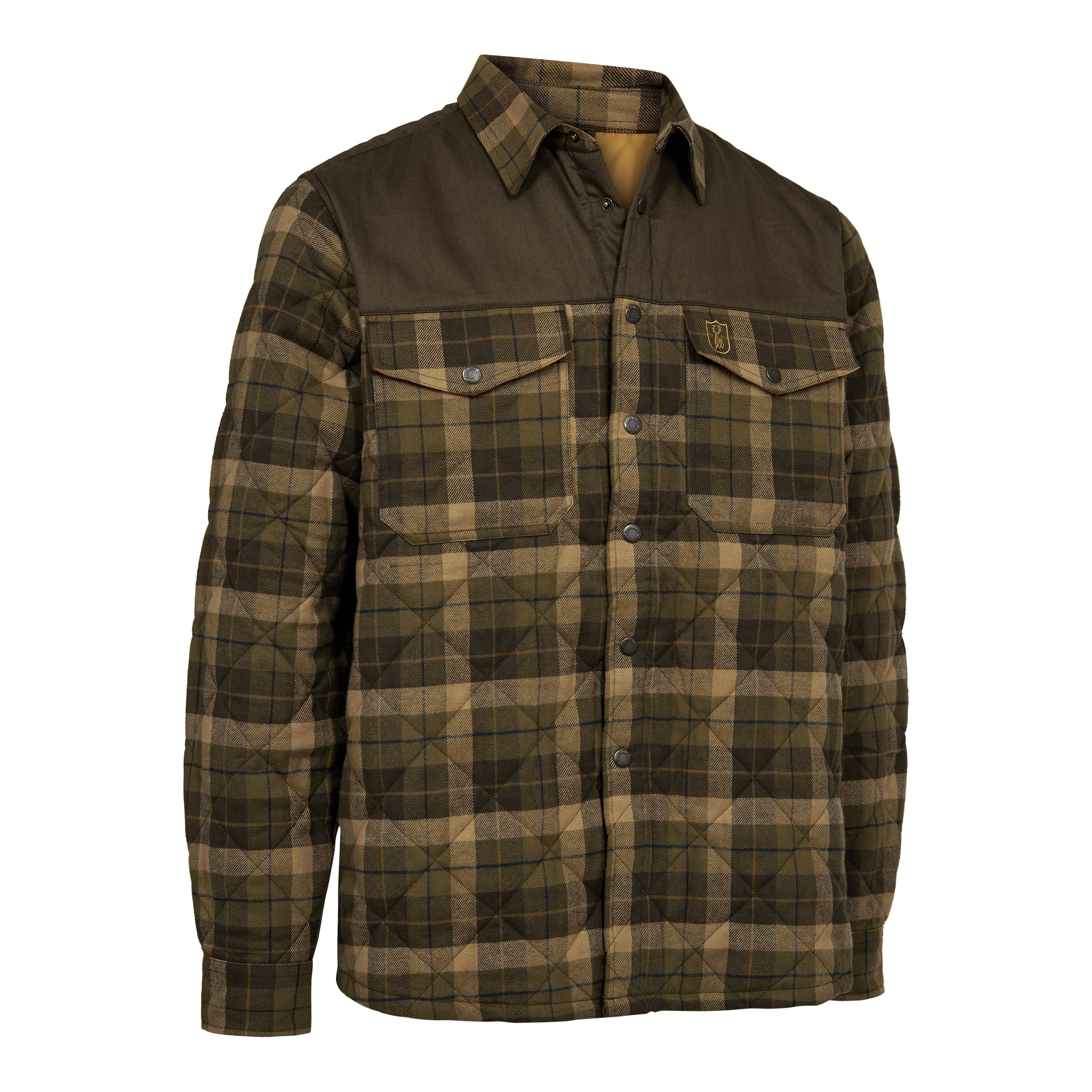 Elbert Vadderad skjortjacka - Brown Check – Deerhunter