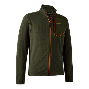 Chamois Fleecejacka med hel dragkedja Forest Green - Deerhunter