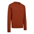 Harrington Stickad tröja med rund hals - Oak Rust Melange – Deerhunter