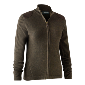Lady Darlington Stickad Cardigan Mörk Elm - Deerhunter