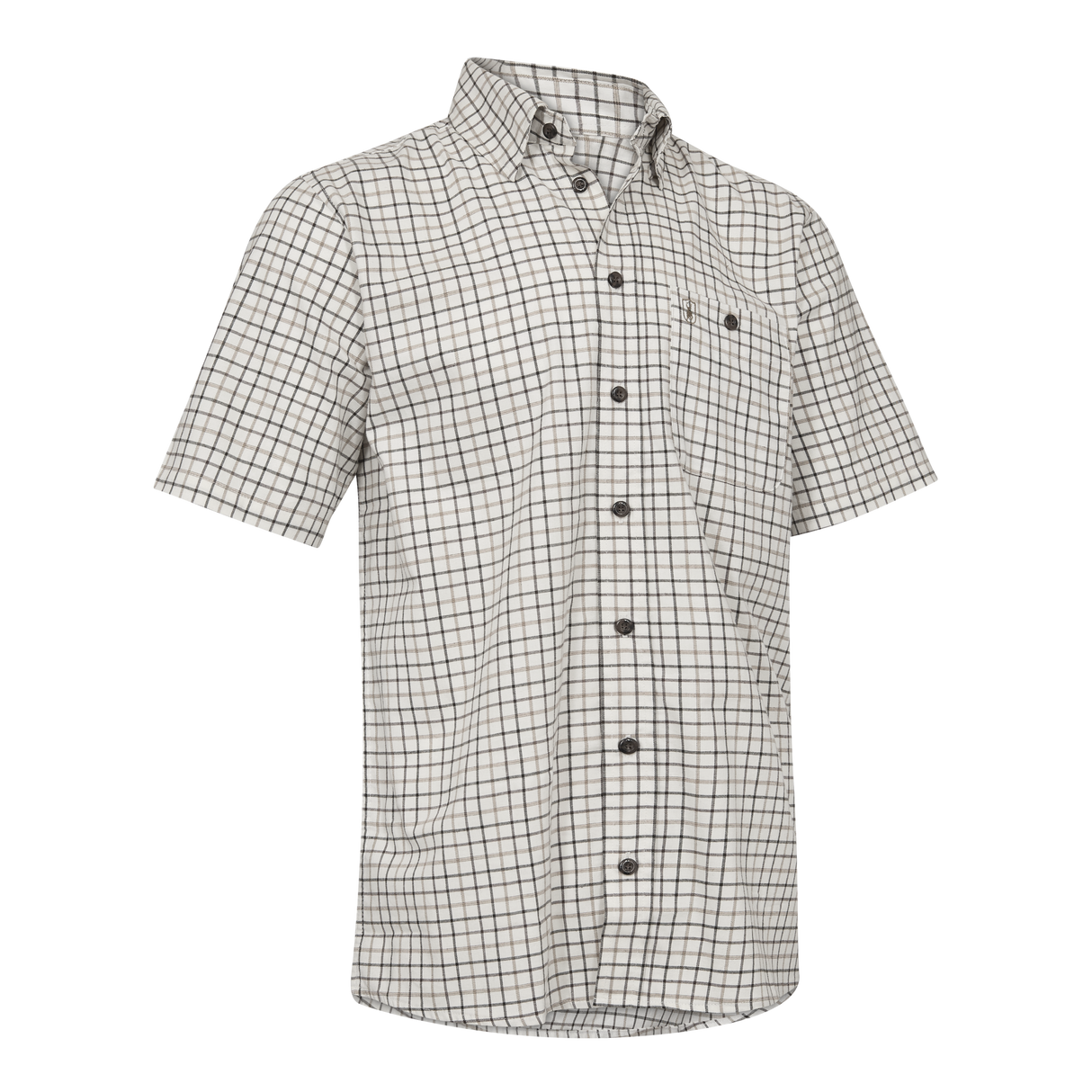 Gavin skjorta S/S - Beige Check – Deerhunter