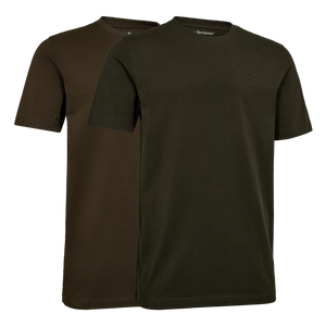 2-pack T-shirts - Fallen Leaf / Timber – Deerhunter