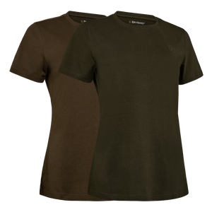 Lady 2-pack T-shirts - Fallen Leaf / Timber – Deerhunter
