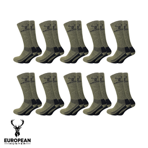 10-pack Jaktstrumpor Grön/Svart - European Hunter