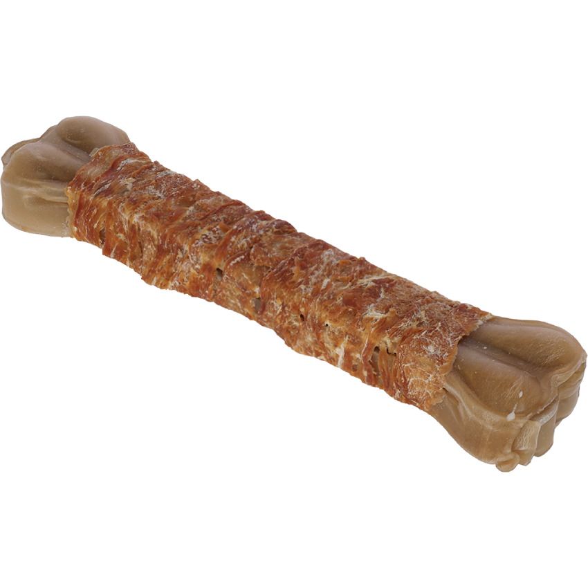 Tuggben av råhud med kyckling, 30 cm, 500 g – Rawhide