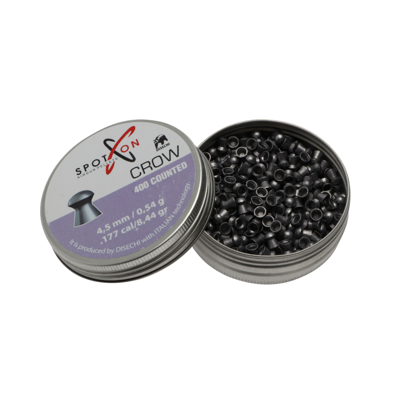 Crow 4,5mm - 0,54 g/8,44 grain - 400 bitar per burk - Spoton