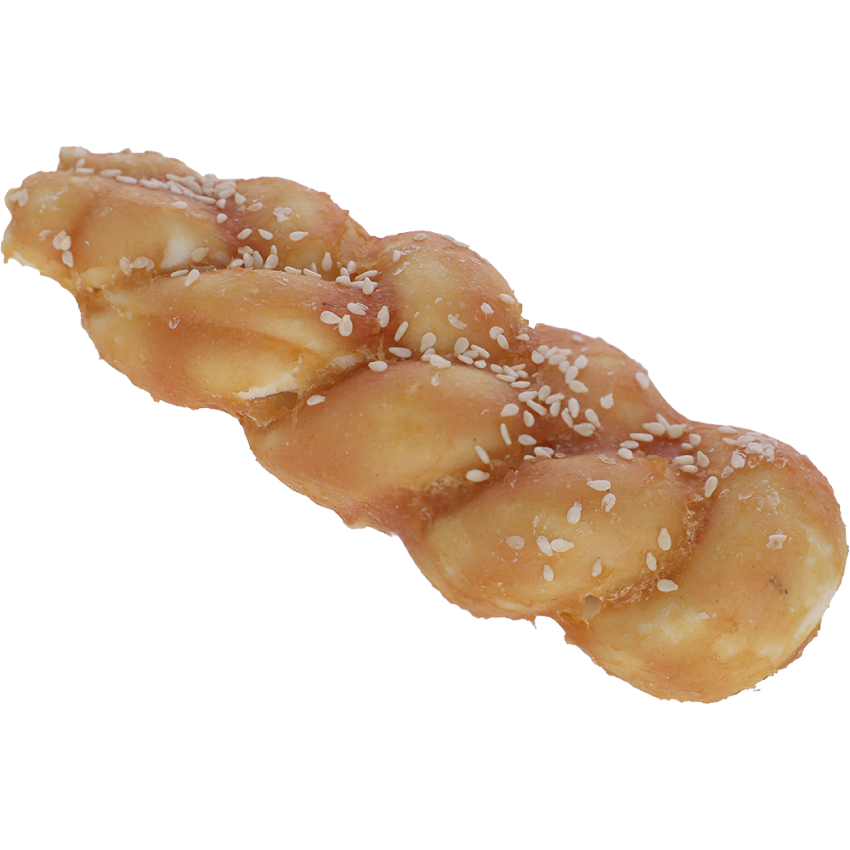 Råhudfläta med kyckling, 15 cm, 75 g – Rawhide