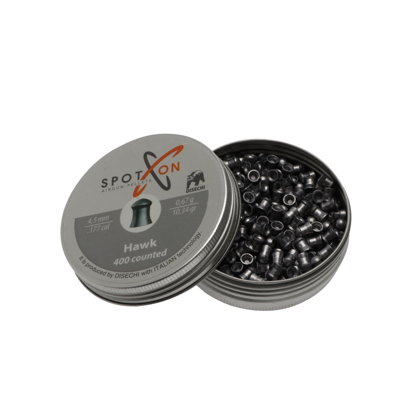 Hawk 4,5mm - 0,67gr/10,34grain - 400 bitar per burk - SpotOn