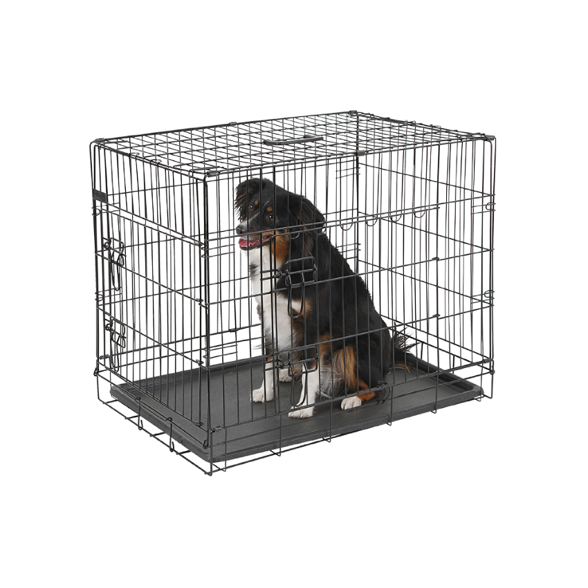 Hundbur i stål hopfällbar - 92x63x74 cm – Kerbl