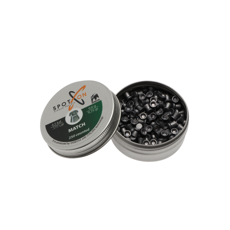 Match 4,5mm - 0,60 g/9,25 grain - 250 stycken per burk - Spoton