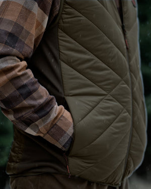Heat Isolerad Väst - Willow Green/Shadow Brown – Härkila