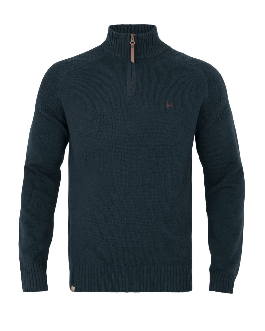 Vincent merinotröja med halv dragkedja - Dark navy – Härkila