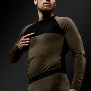 Heat USB-C Långärmad T-shirt Willow Green/Black – Härkila