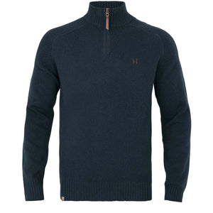 Vincent merinotröja med halv dragkedja - Dark navy – Härkila