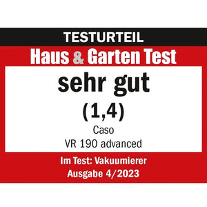 Vakuumpackare VR190 0.5 bar 9 L/min - Caso