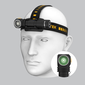 Wizard C2 WG Magnet USB / Vit & Grön / 1100 lm & 400 lm / TIR 70°:120° / 1x18650 (inkl.) - Armytek