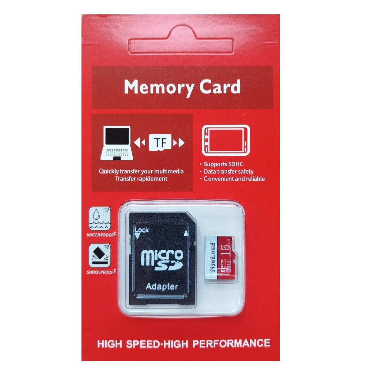 16 GB SD-kort med adapter – Nieload