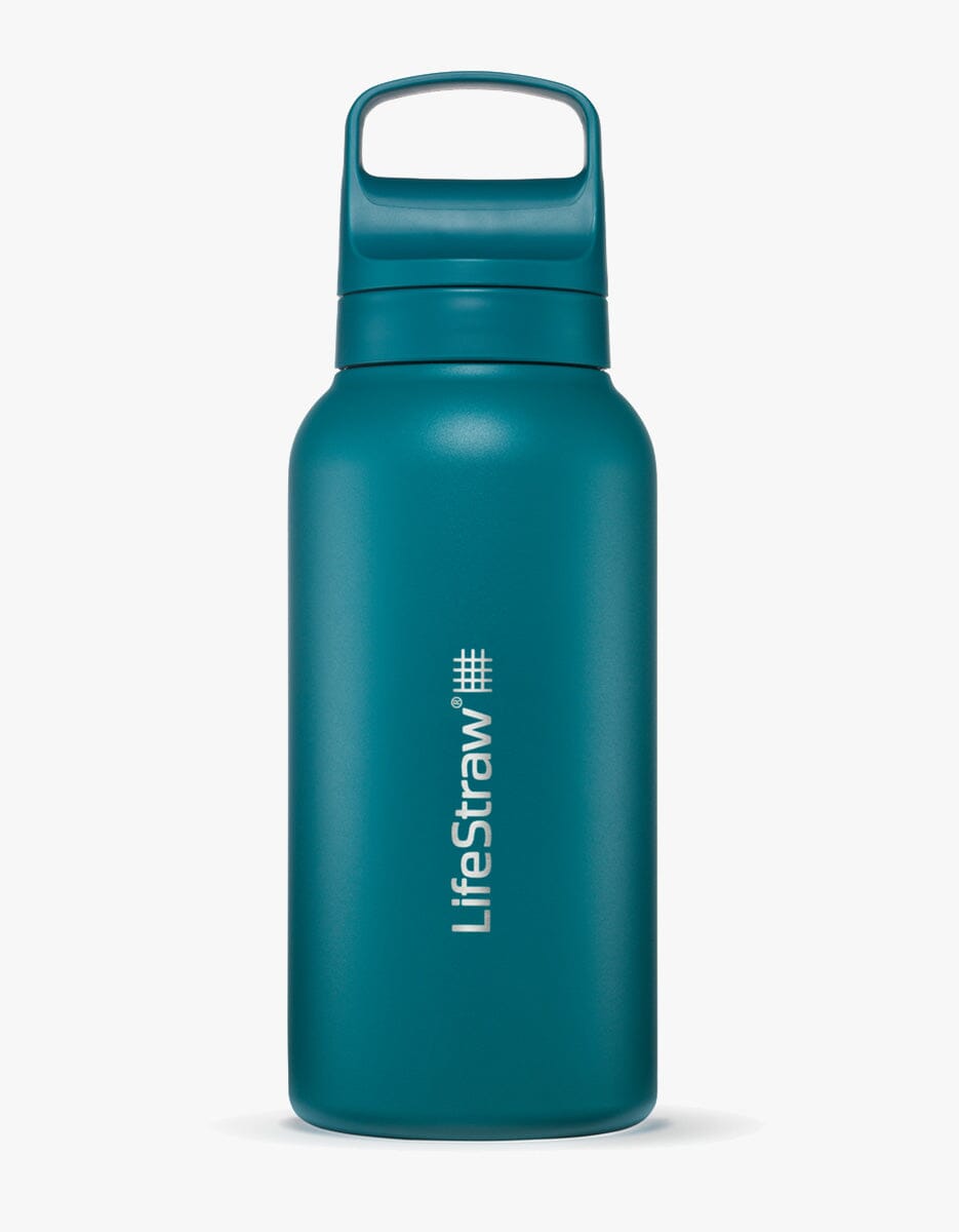 Go 2.0 Stainless Steel Water Filter Bottle Laguna Teal / 1 L - LifeStraw