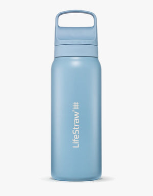 Go 2.0 Stainless Steel Water Filter Bottle Icelandic Blue / 700 ML - LifeStraw