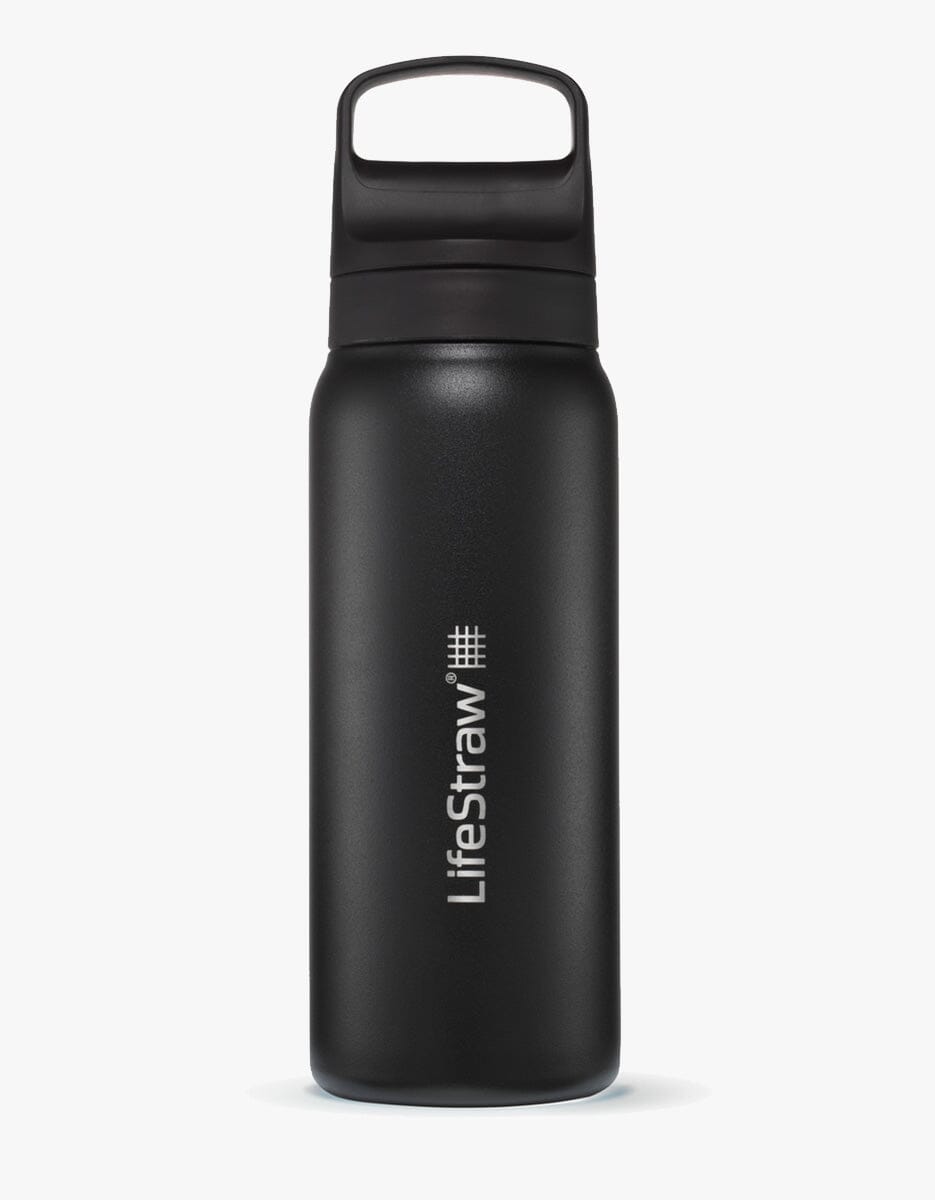 Go 2.0 Stainless Steel Water Filter Bottle Svart / 700 ML - LifeStraw