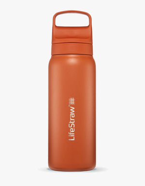 Go 2.0 Stainless Steel Water Filter Bottle Kyoto Orange / 700 ML - LifeStraw