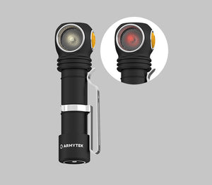 Wizard C2 WR Magnet USB / Varm & Röd / 1020 lm & 230 lm / TIR 70°:120° / 1x18650 (inkl.) - Armytek