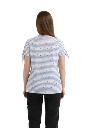 Penelope - Cool Blue Stripe Bee Print - Trespass