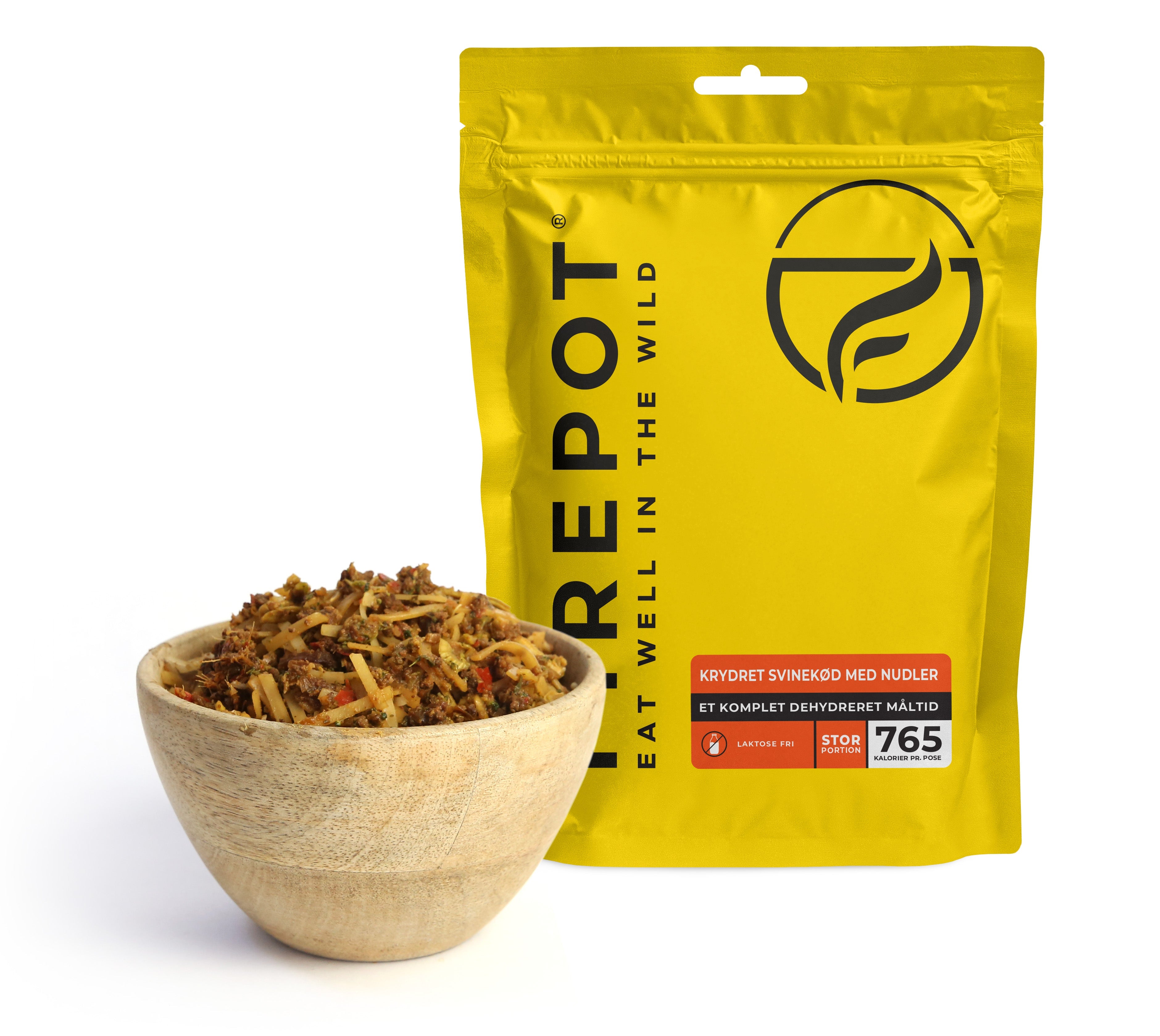 Kryddat fläskkött med nudlar - XL – Firepot