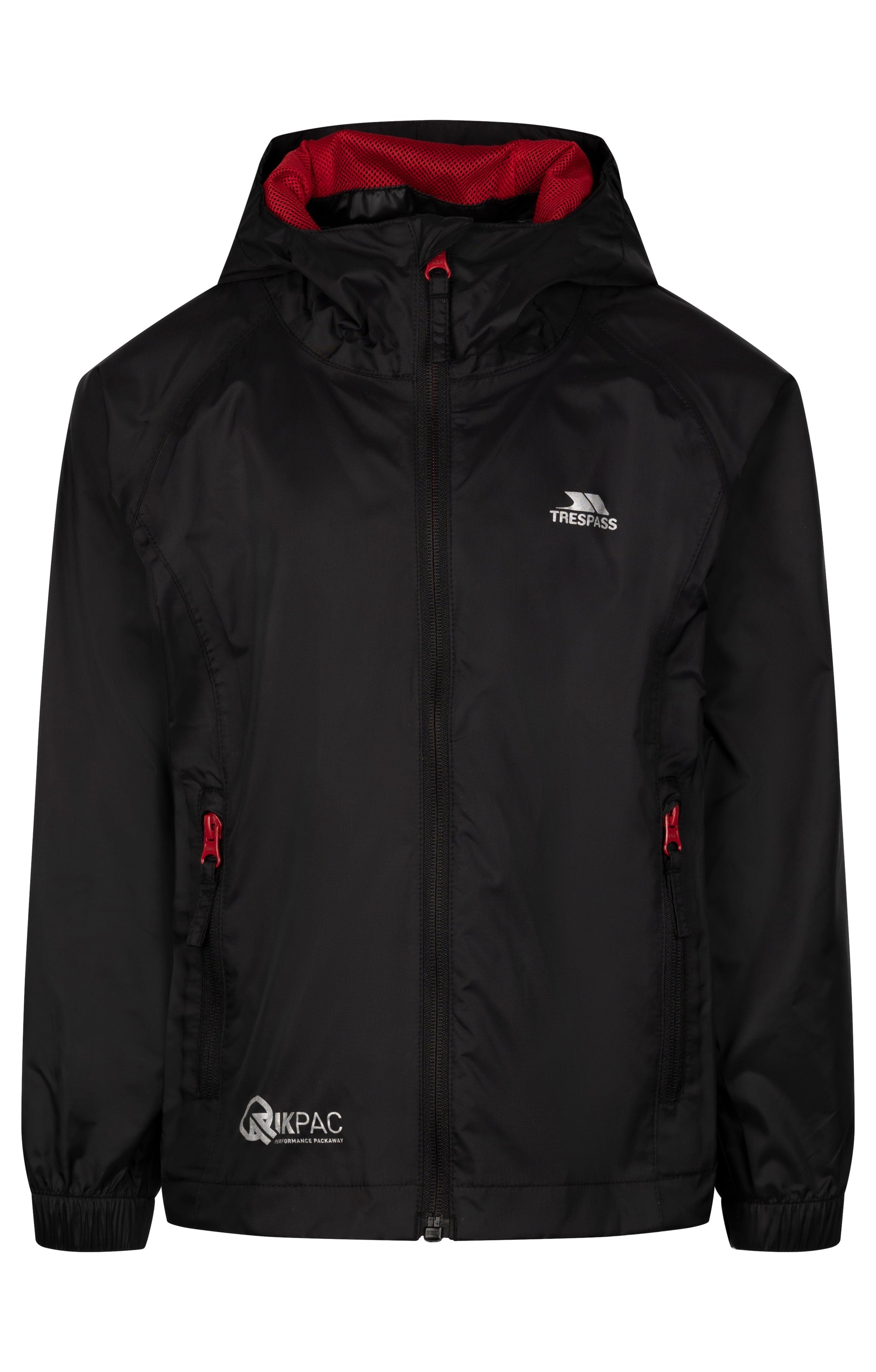 Qikpac Jacka - Black/Röd – Trespass