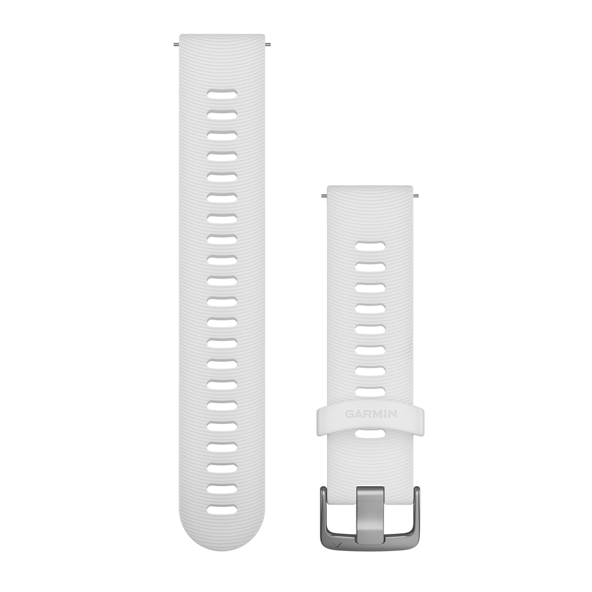 Quick Release remme (20 mm), Hvid silikonerem, rustfrit stål hardware 1