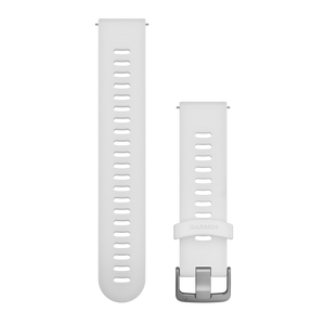Quick Release remme (20 mm), Hvid silikonerem, rustfrit stål hardware 1