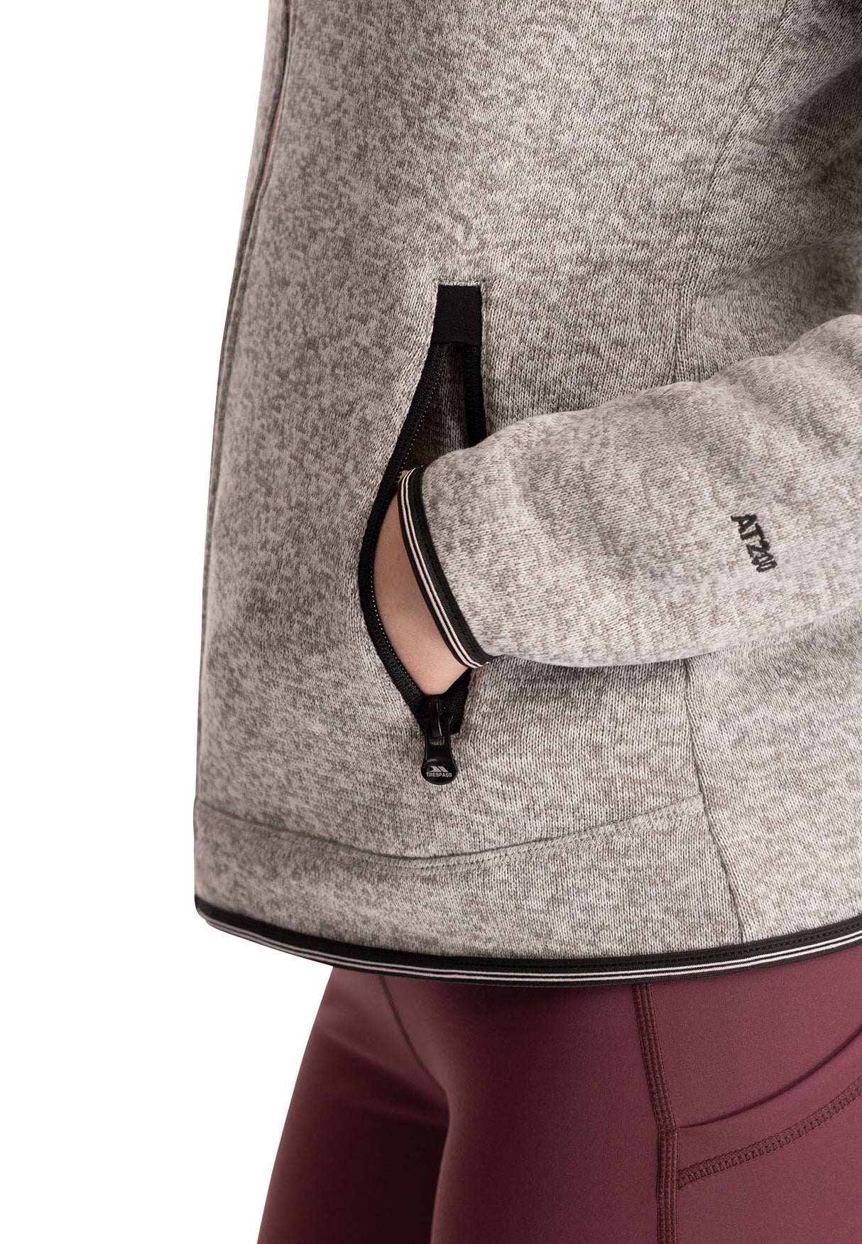 Toddy- Female Fleece Jacket at200 - Grey Marl - Trespass