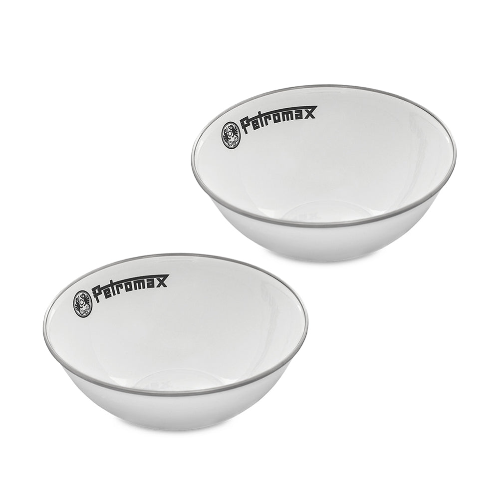 Petromax Emaljskålar vit 2-pack – Petromax