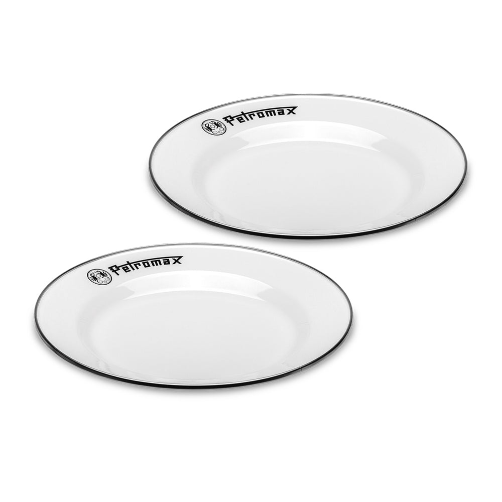 Petromax Emaljtallrikar vit 2-pack – Petromax