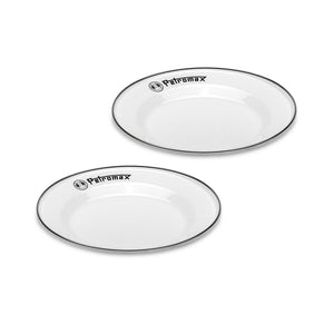 Petromax Emaljtallrikar vit 2-pack – Petromax