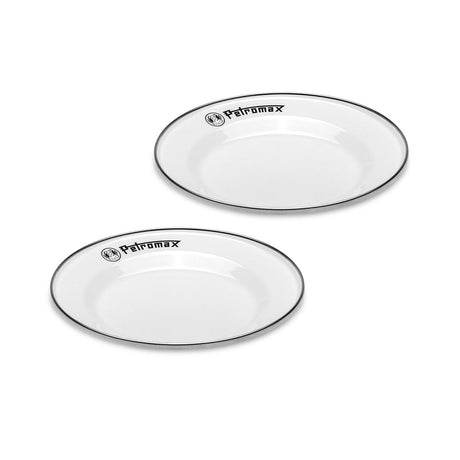 Petromax Emaljtallrikar vit 2-pack – Petromax