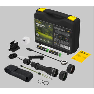 Predator Pro Extended Set / Warm / Fullt utrustat set för taktiska uppgifter: ficklampa, två 18650 Li-Ion-batterier, magnetisk USB-laddare, magnetiskt fäste, magnetisk fjärrströmbrytare, två färgfilter - Armytek