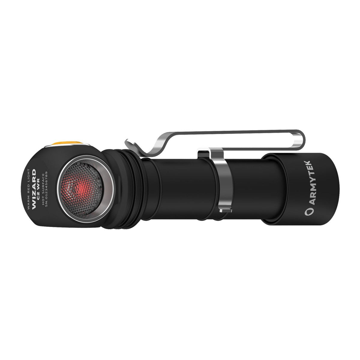 Wizard C2 WR Magnet USB / Varm & Röd / 1020 lm & 230 lm / TIR 70°:120° / 1x18650 (inkl.) - Armytek