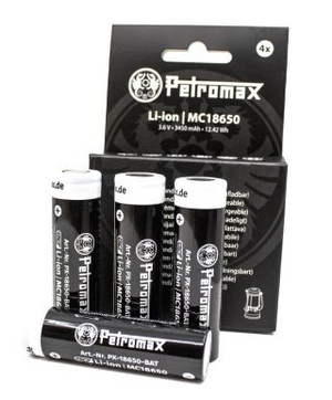 Uppladdningsbara Li-ion-batterier 18650 (4-pack) – Petromax