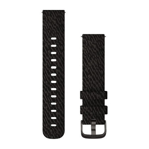 Snabbfäste Remmar (20 mm), Black Pepper Vävd Nylon, Slate Hårdvara – Garmin