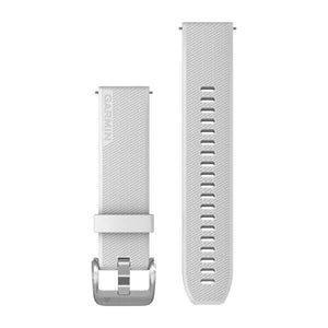 Quick Release-Remmar (20 mm) Vit Polerad Silver Hardware – Garmin