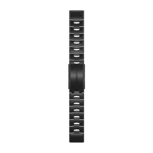 QuickFit® 22 klockarmband, Ventilerad titanlänk, Carbon Grey DLC-beläggning – Garmin