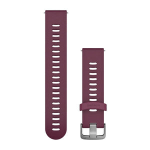 Snabbfäste Remmar (20 mm), Berry Silikonrem, Rostfritt Stål-Hårdvara – Garmin