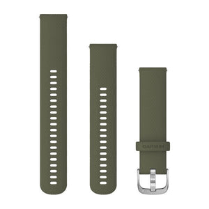 Quick Release Remmar (20 mm), Moss, Silverfärgade Spännen – Garmin